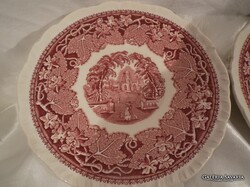 MUZEÁLIS - 1890 -1910 - ig GYÁRTOTT - MASON'S VISTA PINK - TÁNYÉR - PORCELÁN - 17 cm -  HIBÁTLAN