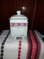 Antik fűszertartó fedeles porcelán