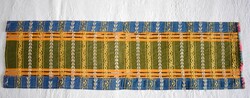 Antique woven wool apron, front part with Katrinca, Transylvanian folk costume, 28.5 x 100 cm