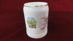 Lilien porcelán Ausztria sörös korsó. FV Liezen jelzéssel, Salzburg látképpel. Vanneki!