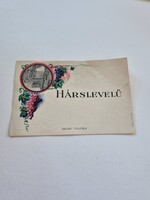 Hárslevelű boros, italos címke - saját töltés Nagy Ignácz BP