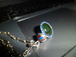 Old silver pendant with chain