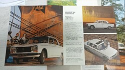Peugeot prospektusok az 1970-es évekből, 8 darab, szép, eredeti állapotban!