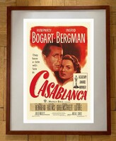 A Casablanca (1942) című film ikonikus plakátja - Régi retro filmplakát - reprodukció keretben