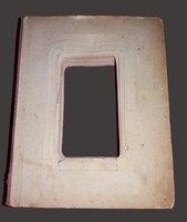 1800'S antik VIKTORIÁNUS  aranyszélű fényképalbum belső lapok borító nélkül 15X11cm, 6x5,5cm ABLAKOK