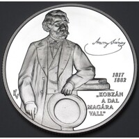 Magyarország,10000 forint 2017 PP - Arany János UNC ezüst 31.46g925