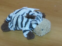 Régi retró hasaló plüss zebra – Bakó Ajándék Kft., kb. 16 cm 2000-es évekből