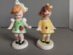 Retro Bodrogkeresztúri katicás kislány pár – 2 db különböző színben (apró hibával)