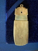 BONE MEDAL with marked paua shell decoration