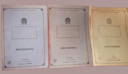 1950'S RÁKOSI ÉRA -antik Magyar Néphadsereg honvédségi gyakorló füzetek 3 DB egybe hibátlanok