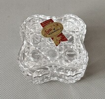 Vintage West German Anna Hütte Lead Crystal Jewelry Holder (24% PbO) - 6x6 cm