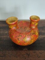Hollóházi Tófej Vase Double Neck