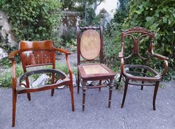 3 db. politúrozott Thonet  szék.