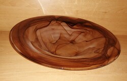 Davidson Cloud art deco üvegtál, kínáló tál - átm. 29,5 cm