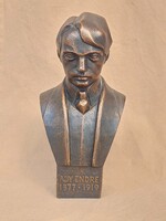 Szász Endre: Ady Endre bronze, signed sculpture (Képcsarnok edition)