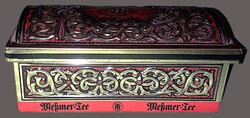 1960s. NEOBAROKK German Meßmer tea commemorative metal tin box 12 x 8 x 5 cm PERFECT RARE ITEM