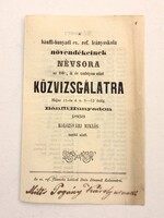 Student Roster from 1868