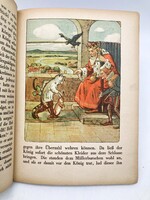 Antik, gazdagon illusztrált német nyelvű Grimm mesekönyv, mesegyűjtemény - 1920-as évek