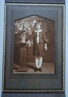 Unique antique original photo in ornate stand case, Pongracz, Akron, Ohio