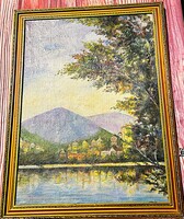 Ismeretlen  szignóval, csodálatos alkotás,67x50 olaj faroston