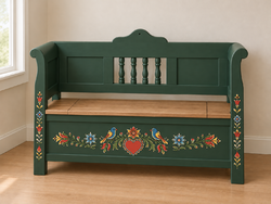 Chest box, bench, seat, lift-up chest 120 cm