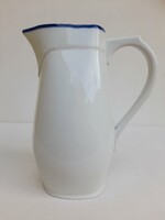 Zsolnay kék szegélyes porcelán kancsó