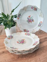 Antik Schumann Bavaria porcelán tányér szett (5 db, 24 cm)