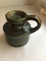 Zsolnay Eosin Glazed Footed Candle Holder, Perfect Condition, No Scratches or Chips, Signed Collector's Item.