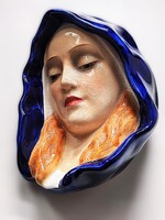 Goldscheider Wien – Adolf Prischl: Madonna falimaszk 7831, Art Deco