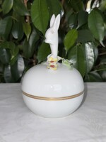 Hererndi porcelán bonbonier nyúl / nyuszi fogóval