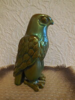 Zsolnay eozin  , sólyom , vitrin állapot  , jelzett , 16 cm