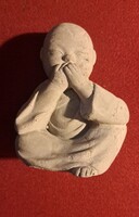 Ne szólj! – meditáló buddhista szerzetes figura, keleti dekoráció”