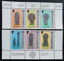 MAN122-7cs / MAN-szigetek  1978 EUROPA CEPT bélyegsor postatiszta hármascsíkok ívszéli