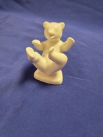 Drasche fehér porceán maci medve bocs figura nipp