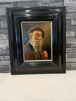 Hans Schüler (1908-1941) – Leo Dorn "sasvadász" portréja (35x41 cm)