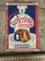 -AX908- Dr. Oetker receptjei Hogyan készül a jó sütemény retro antik szakácskönyv füzet reklám
