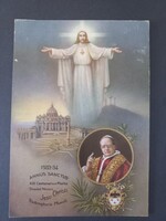 Szentév 1933–34 Jézus Szíve XI. Pius pápa vallásos képeslap