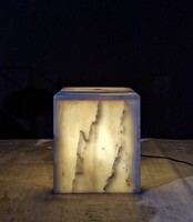 Illuminated Marble Pedestal, Floor Lamp