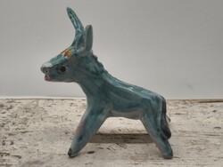 Règi Olasz kerámia szamár figura - Amalfi /Vietri majolika (10x10 cm)