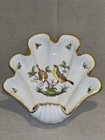 Herendi Rothschild mintás porcelán kagyló kínáló tál, asztalközép