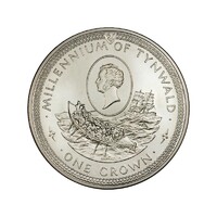 Man-sziget,1 crown 1979 - Tynwald 1000. évfordulója - Sir William Hillary tiszt aUNC+ nikkel