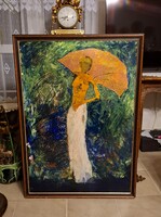 Gedő Ilka 1977es festménye! 100x70cm!