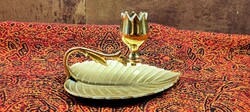 Brass Walking Candle Holder with Tulip Bowl