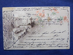 Képeslap: Üdvözlőlap, malom, litho 1902-ből (Urszinyi Ilona levelezése, lásd lent a leírásban!)