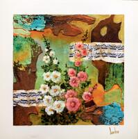 Lantos György: Mályva 35x35 cm