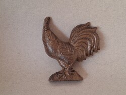 Iron rooster ornament, 10.6 x 9.6 cm