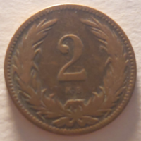 1895. Magyar Királyi Váltópénz 2 FILLÉR  (58)