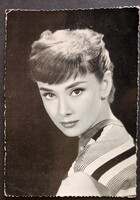 AUDREY HEPBURN OSCAR DÍJAS SZÍNÉSZNŐ LEGENDA UNICEF NAGYKÖVET KORABELI EZÜST ZSELATINOS SZTÁR FOTÓ