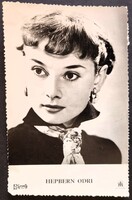 AUDREY HEPBURN OSCAR DÍJAS SZÍNÉSZNŐ LEGENDA UNICEF NAGYKÖVET KORABELI EZÜST ZSELATINOS SZTÁR FOTÓ