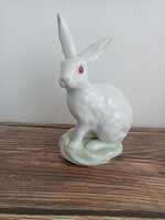 Herendi porcelán pirosszemű nagy nyúl!